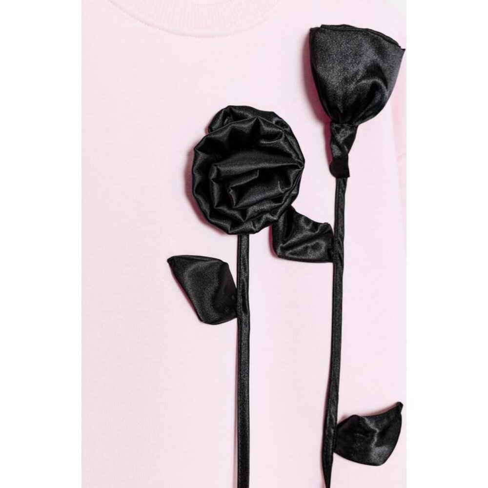 ZARA CONTRAST FLOWER SWEATSHIRT - Picture 3 of 3